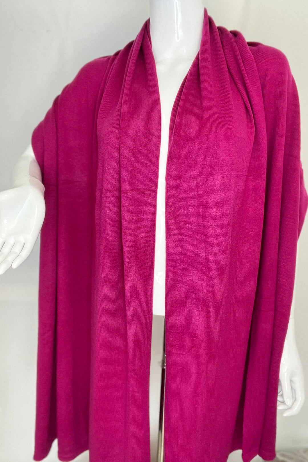 Cashmere Knitted Burgundy Wrap