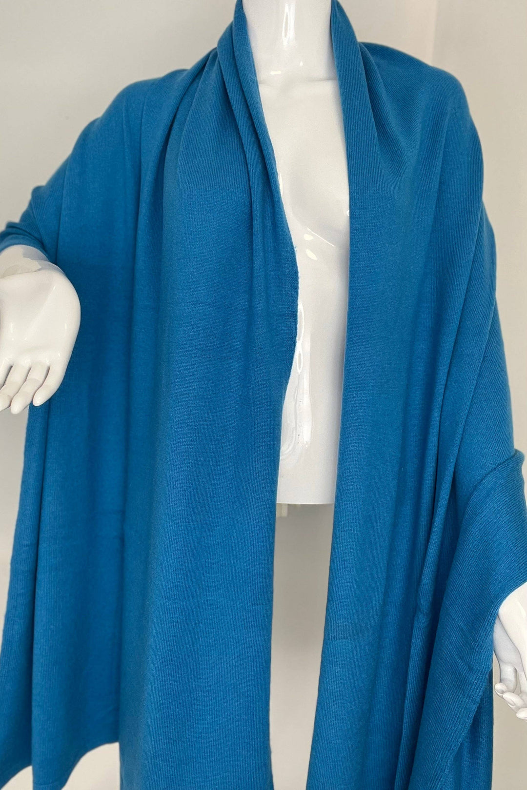 Cashmere Knitted Teal Wrap