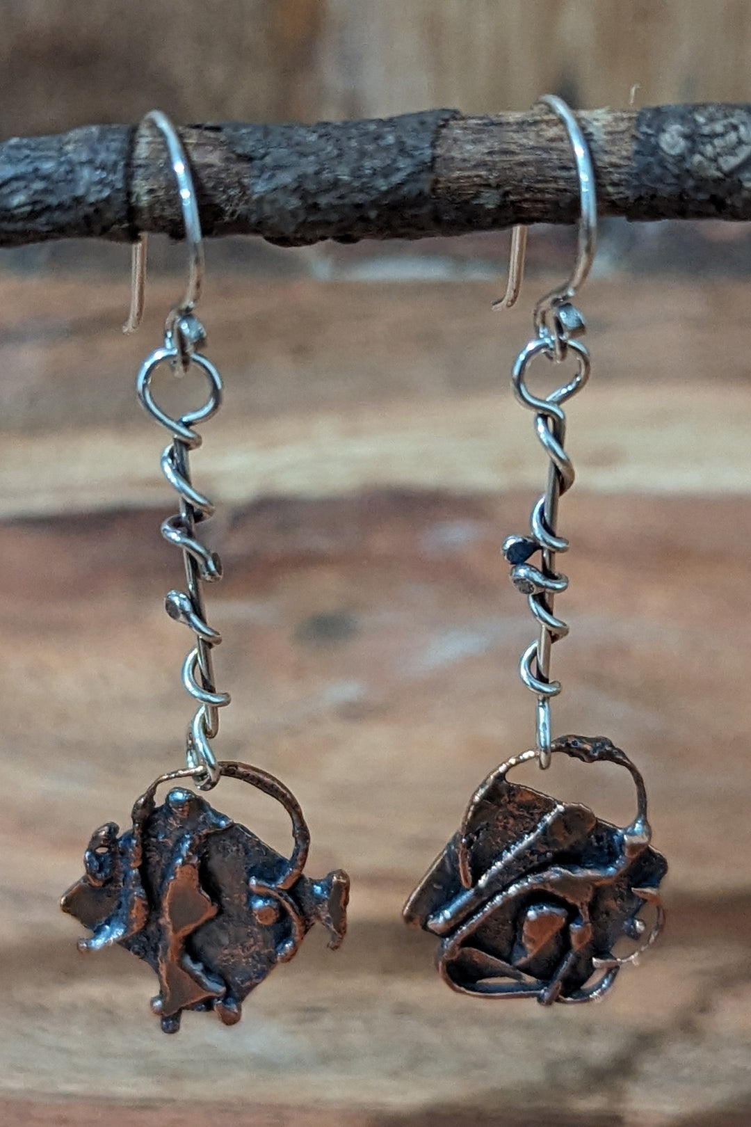 Fused Copper Wizardry Earrings
