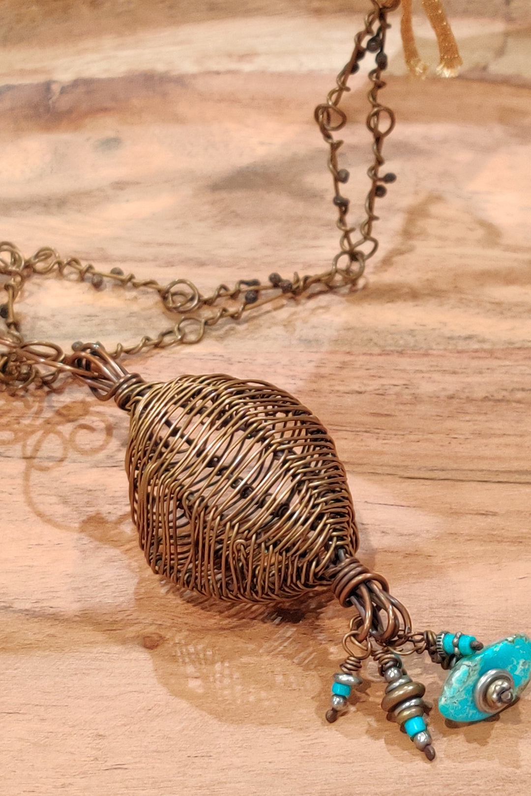 Cocoon with Turquoise Necklace