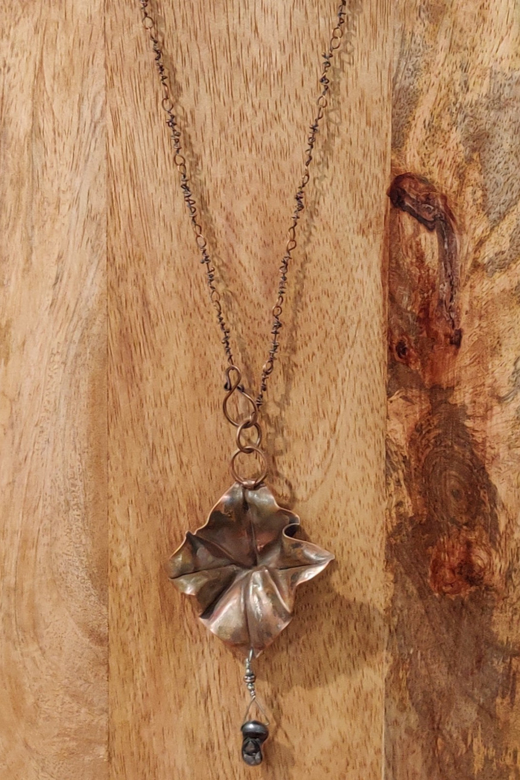 Fold Formed Flower Pendant