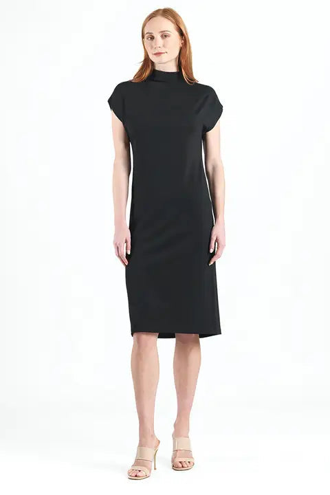 Ponte High Neck Cap Sleeve Stretch Knit Dress Adlib Clothing Ponte High Neck Cap Sleeve Stretch Knit Dress Adlib Clothing