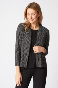 Core Travel Dots Shirred Back Open Front Jacket