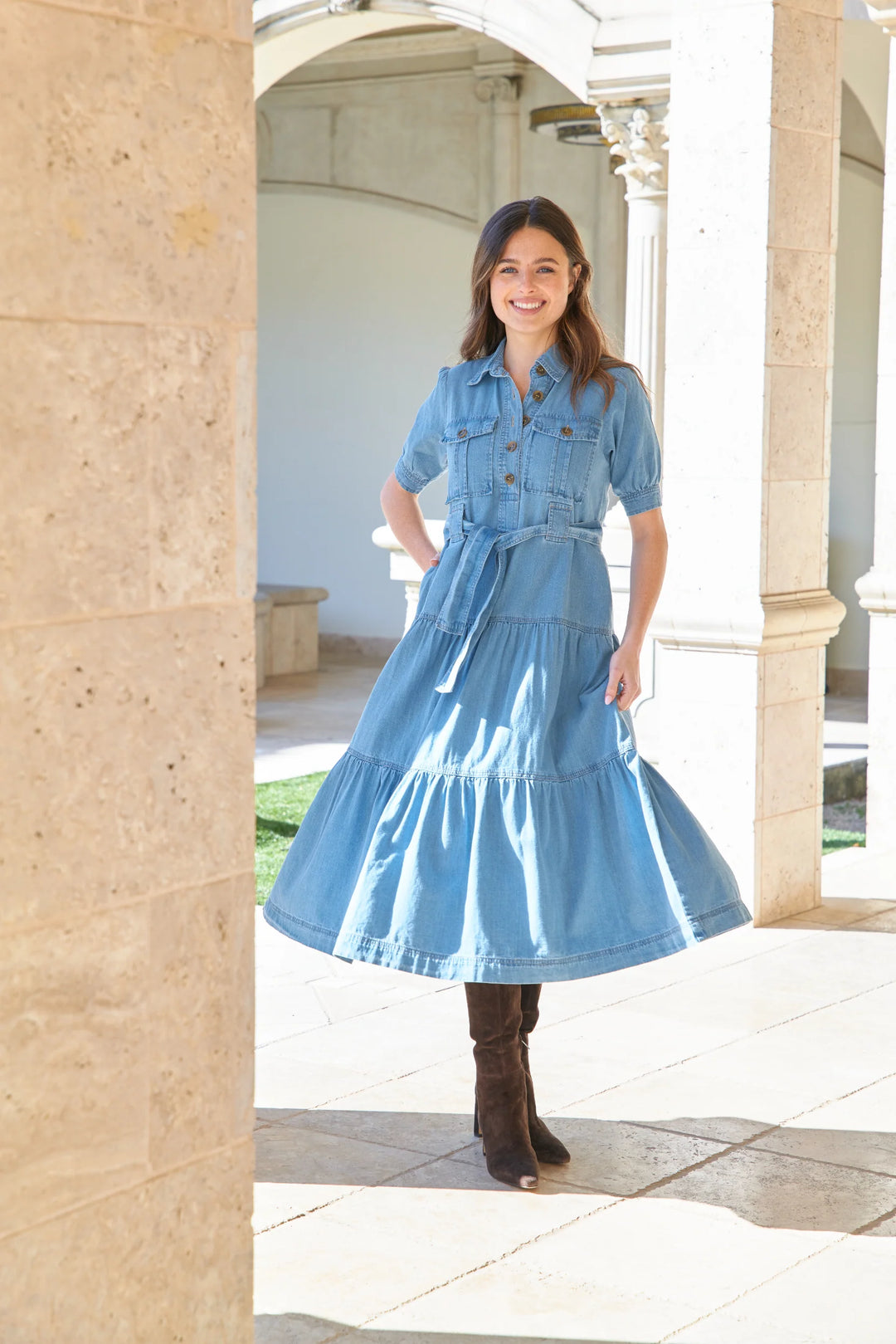 Denim Daydreams Dress Light Indigo / Small / B75