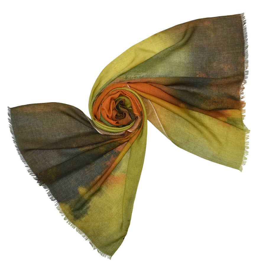 Landry Abstract Cotton Blend Scarf