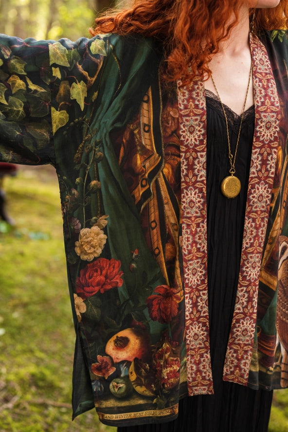Solstice Matineé (mid-length) duster ft Persephone & Moon