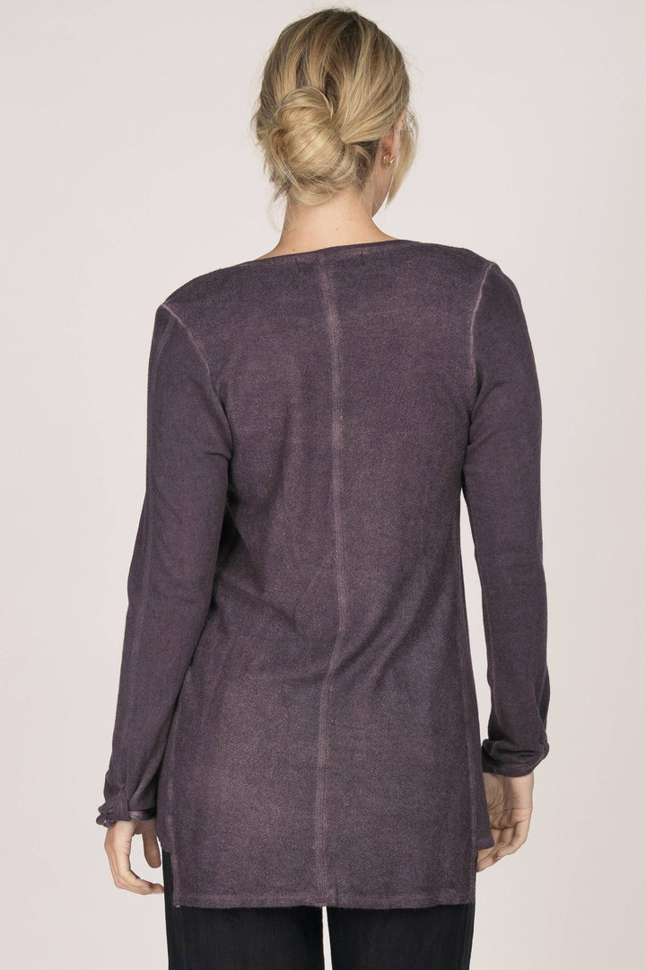 Tunic with Knotted Long Sleeves