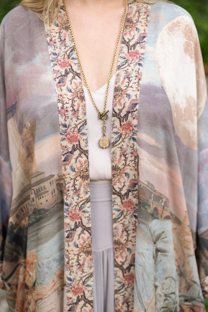 Imaginarium Opera Duster Kimono Robe with Moon long length