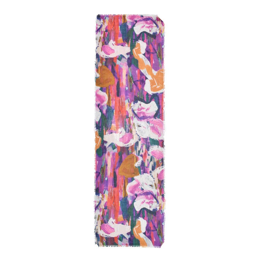 Nash Painterly Abstract Cotton Scarf