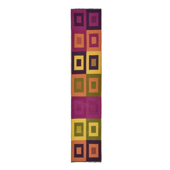 Grammy Woven Colorblock Narrow Scarf
