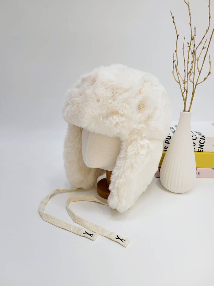 Faux Fur Trapper Hat with Ear Flap
