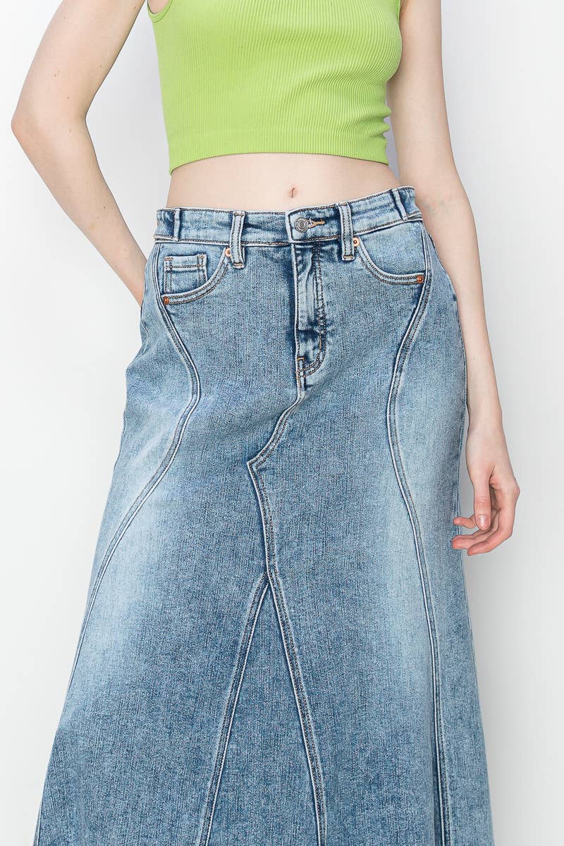 Denim Maxi Skirt