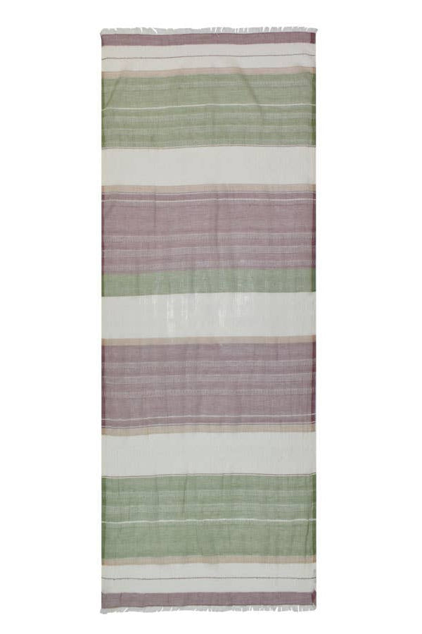 Zoli Stitched Detail Striped Scarf