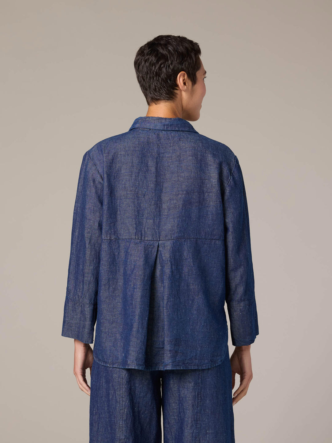 Easy Crop Flax Linen Top