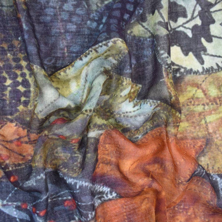 Montana Textured Autumn Collage Scarf