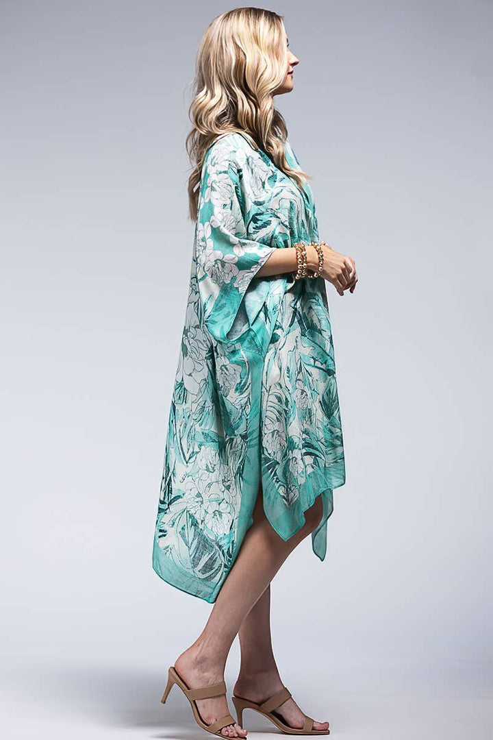 Sharon Flower Print Kimono