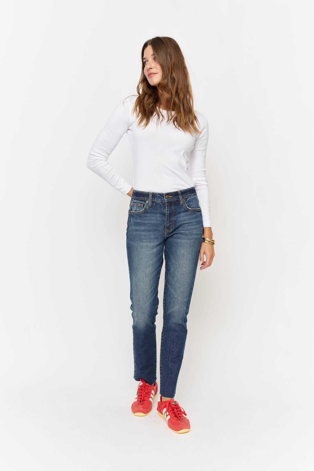 Crosby Mid Rise Relaxed Taper Dark Indigo Wash