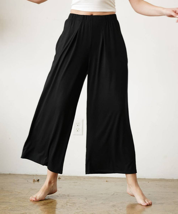 Bamboo Ankle Length Wide Pants