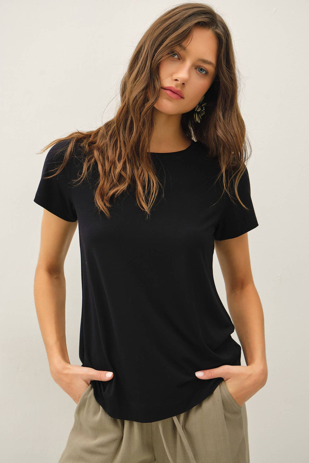 Bamboo/Modal Basic Round Neck T-Shirt