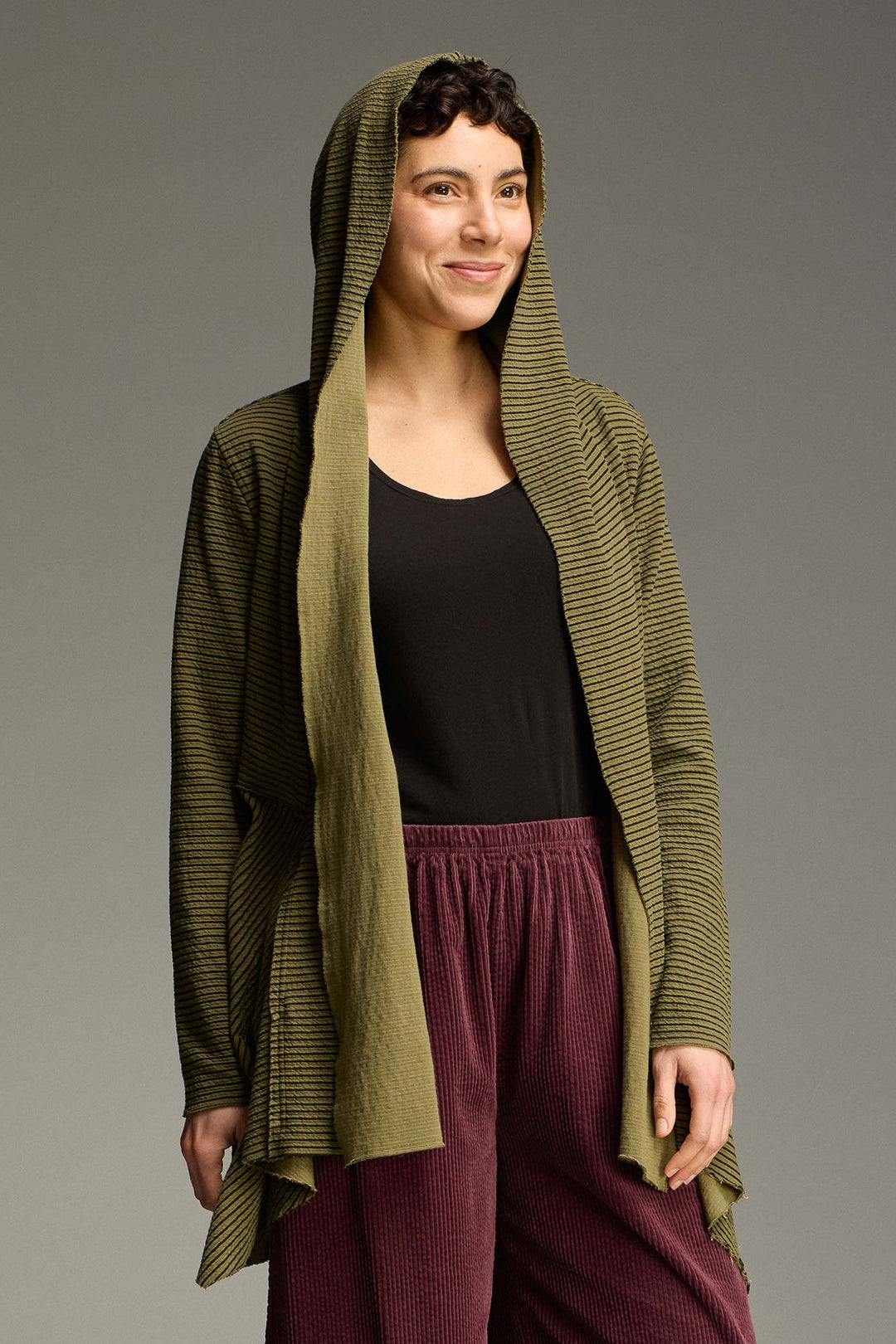 Hooded Jacket - Black Stripe