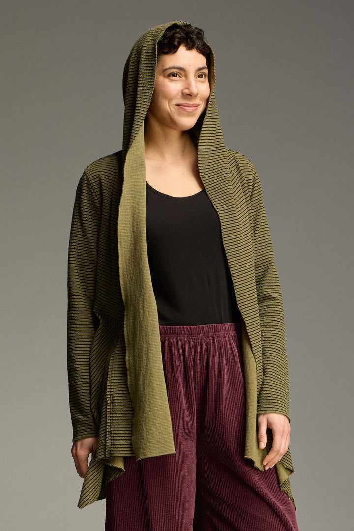 Hooded Jacket - Black Stripe