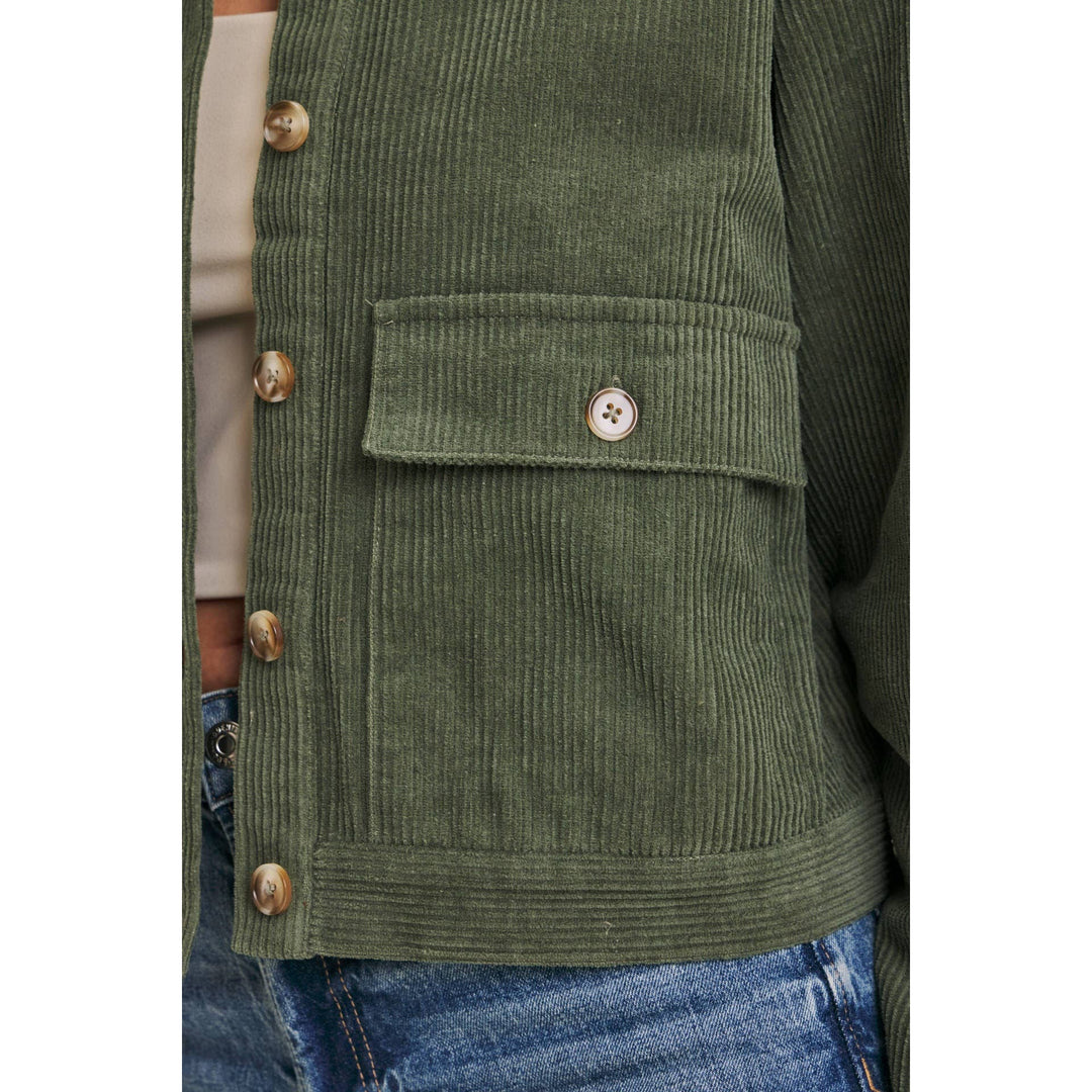 The Weekend Escape Cotton Corduroy Cropped Jacket