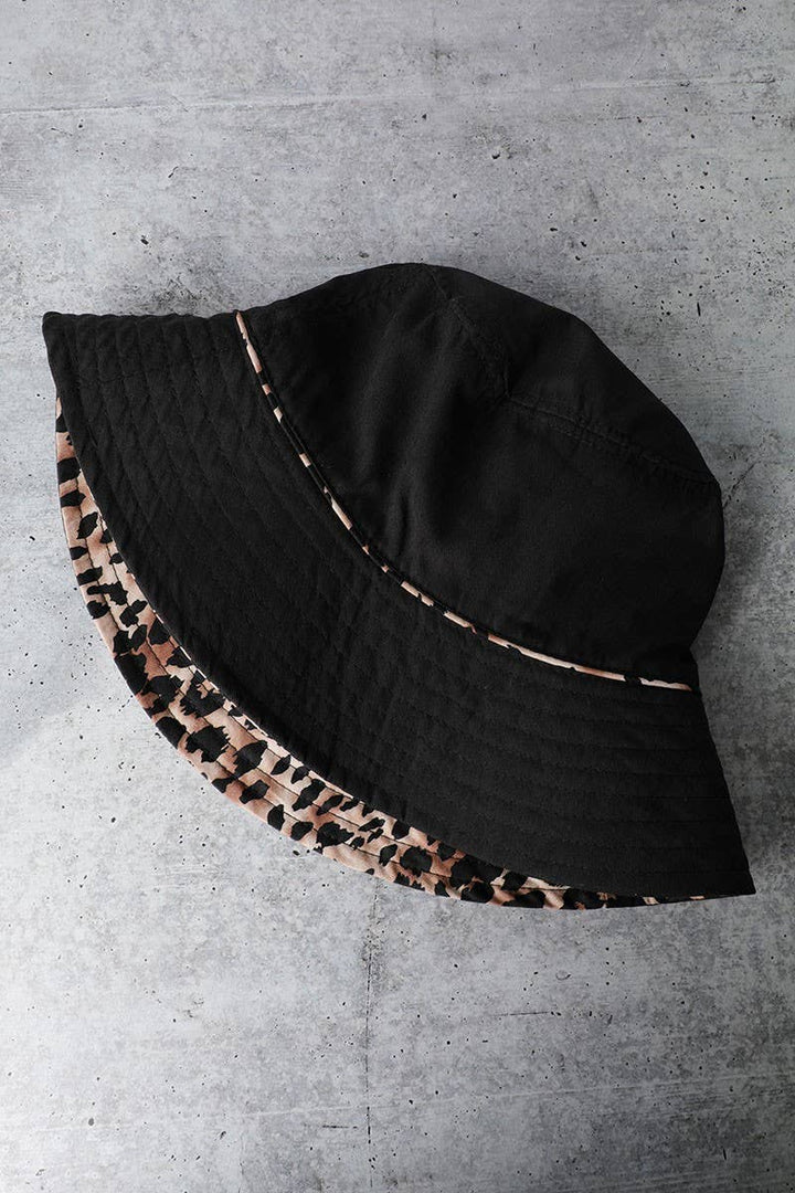 Leopard Pattern Reversible Bucket Hat