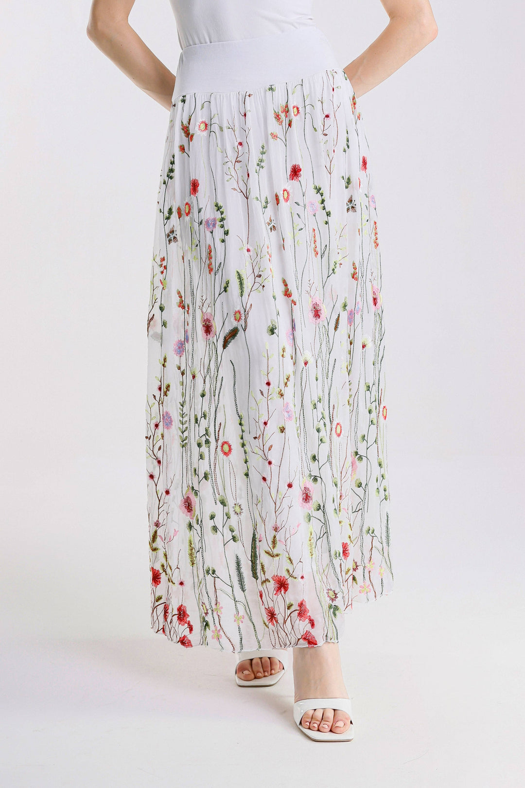 Sable Garden Silk Skirt
