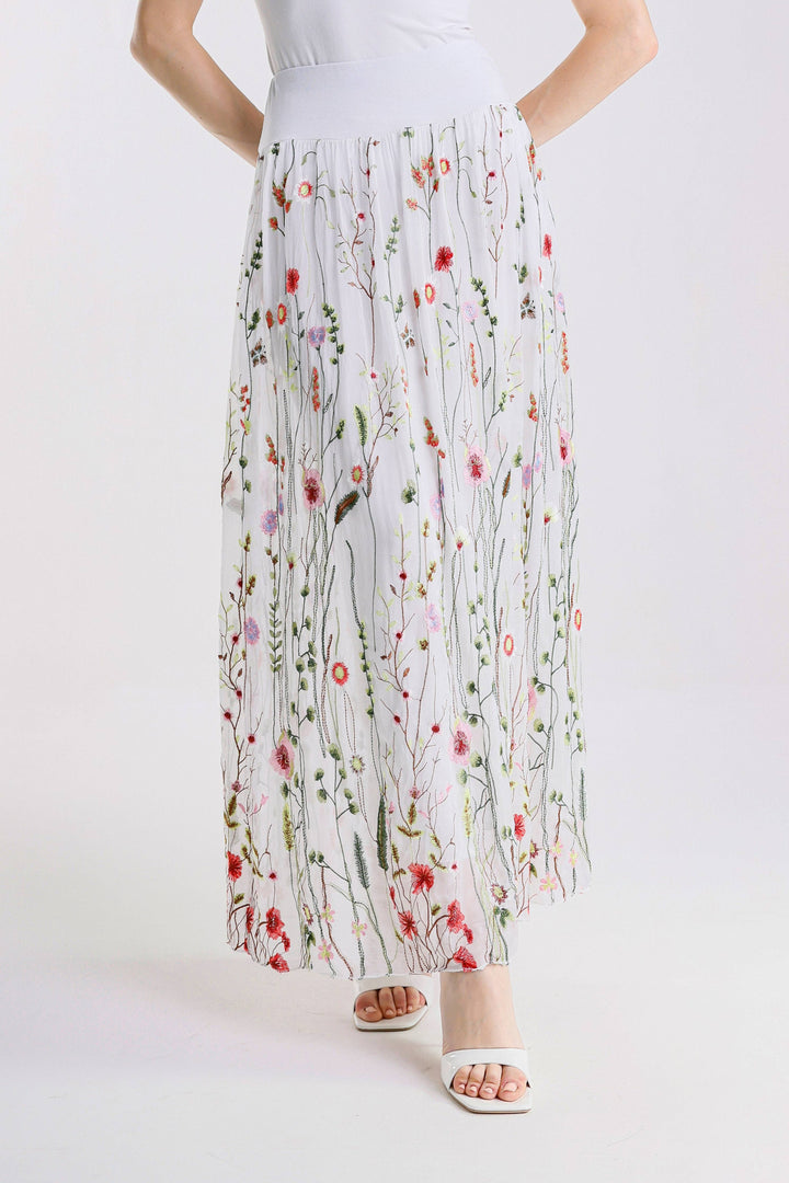 Sable Garden Silk Skirt