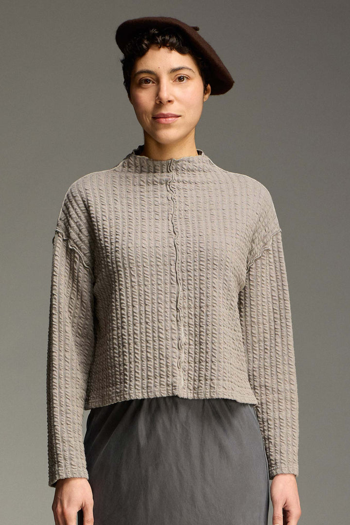 Funnel Pullover-Text Stripe
