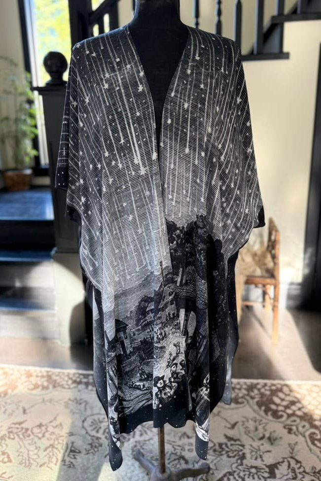 The Stargazer Goddess Duster Kimono w/ Celestial Print