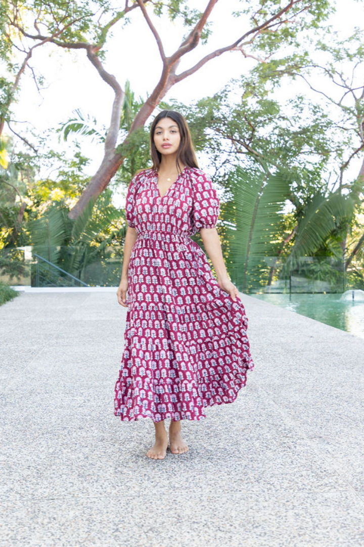 Block Printed Cotton Spring Dress