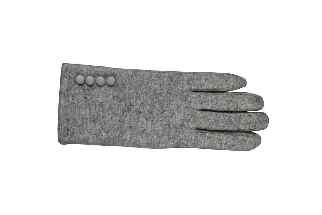 Lined Wool 4 Button Texting Gloves Winter