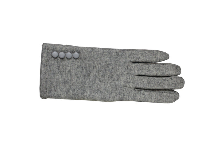 Lined Wool 4 Button Texting Gloves Winter