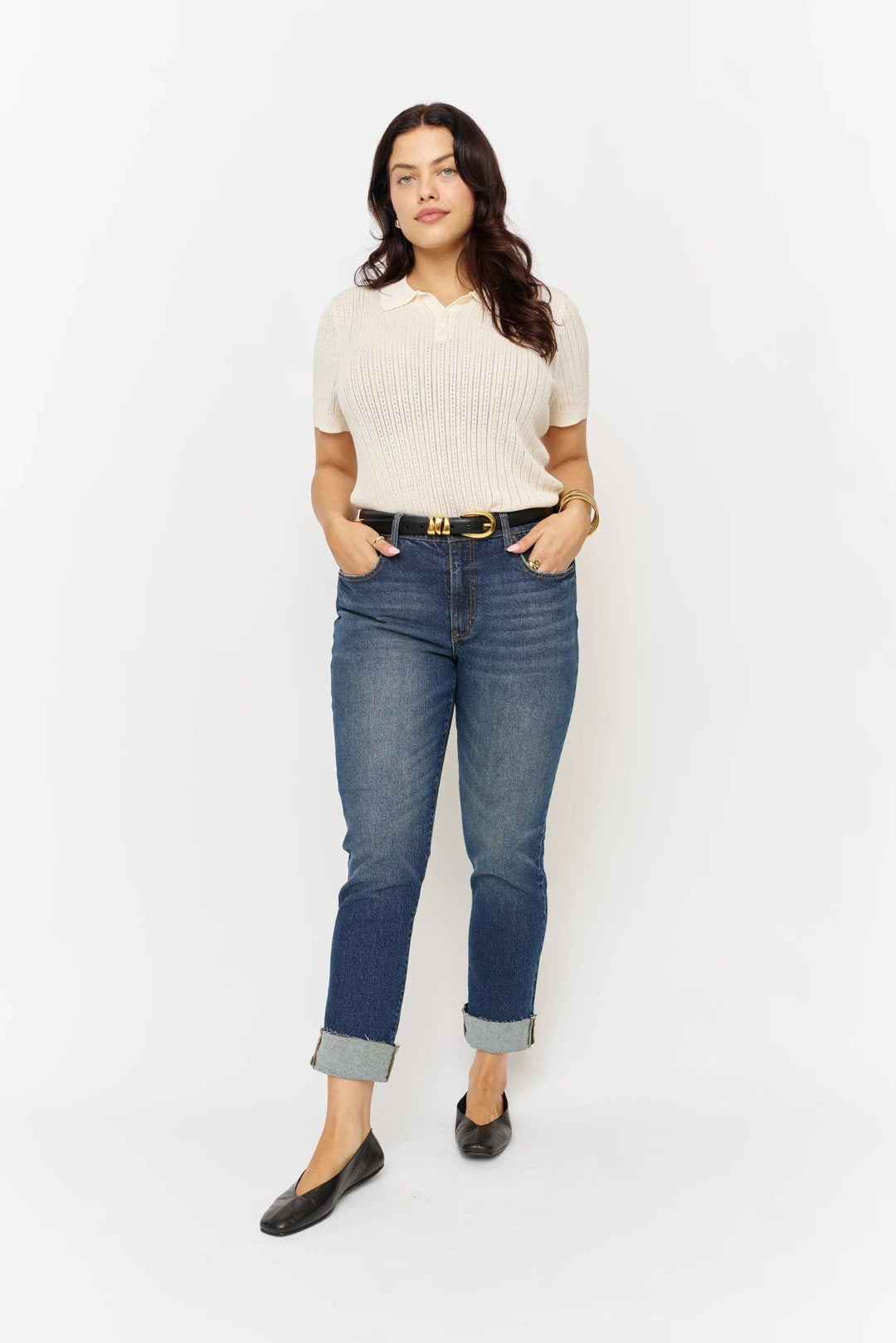 Crosby Mid Rise Relaxed Taper Dark Indigo Wash