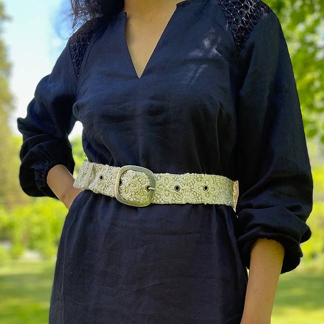 Desert Embroidered Wool Belt