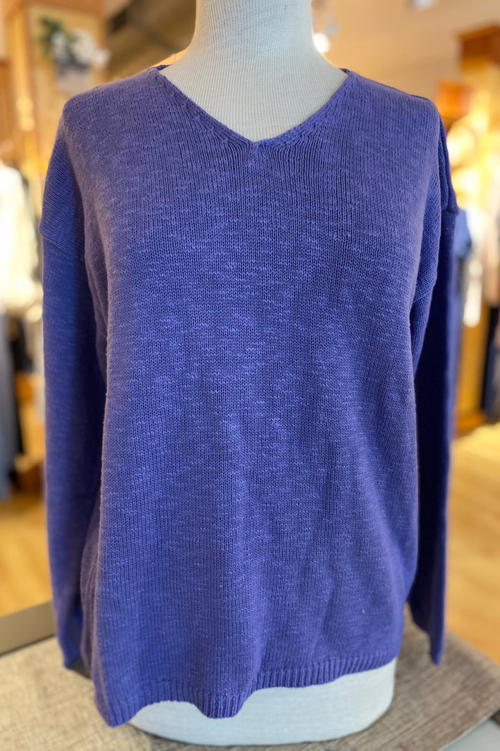 Cotton Crop V Neck Sweater