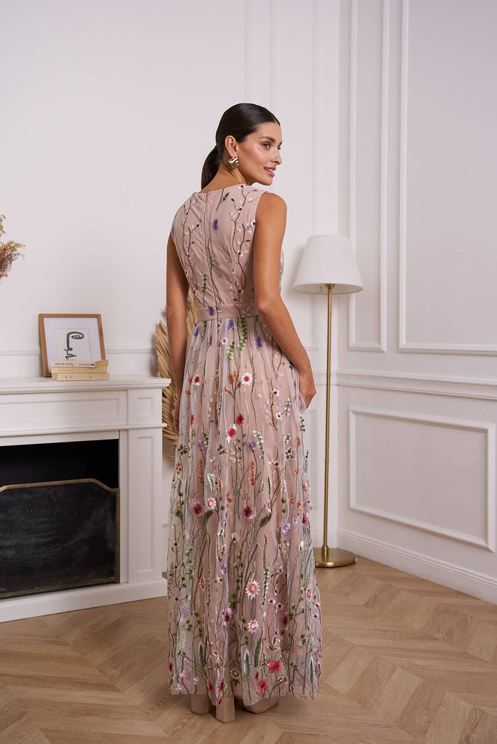 Romantic Floral Tulle Long Dress