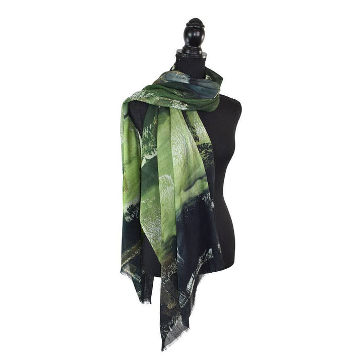 Brynlee Brushstroke Fine Wool Scarf
