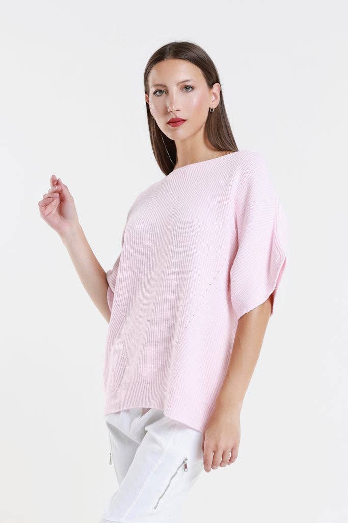 Colleen Seriously Soft SS Crew Ribbed Sweater