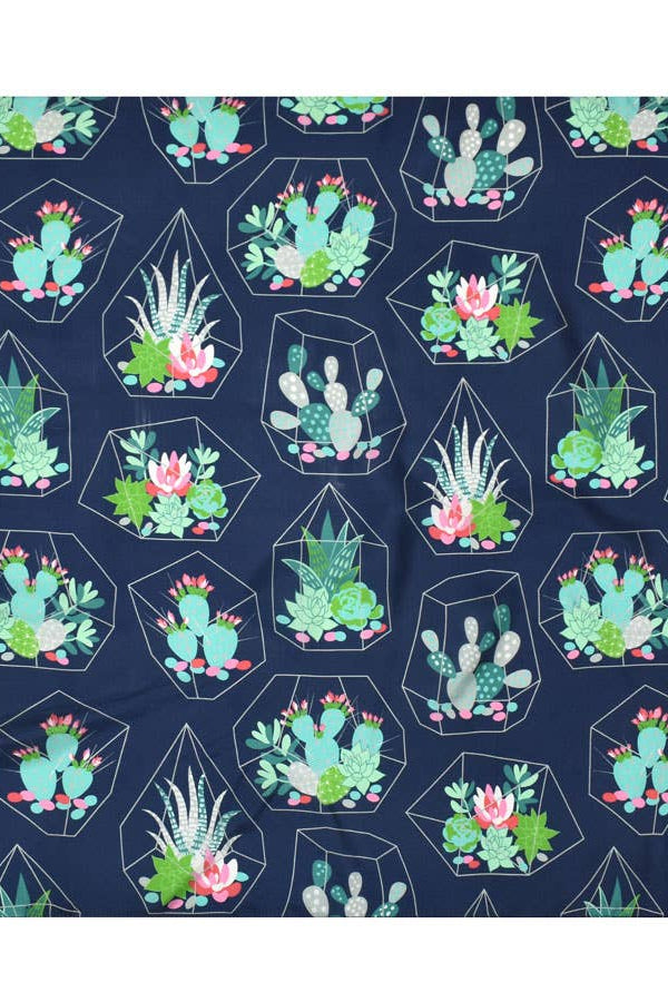 Canary Succulent Silk Square Scarf