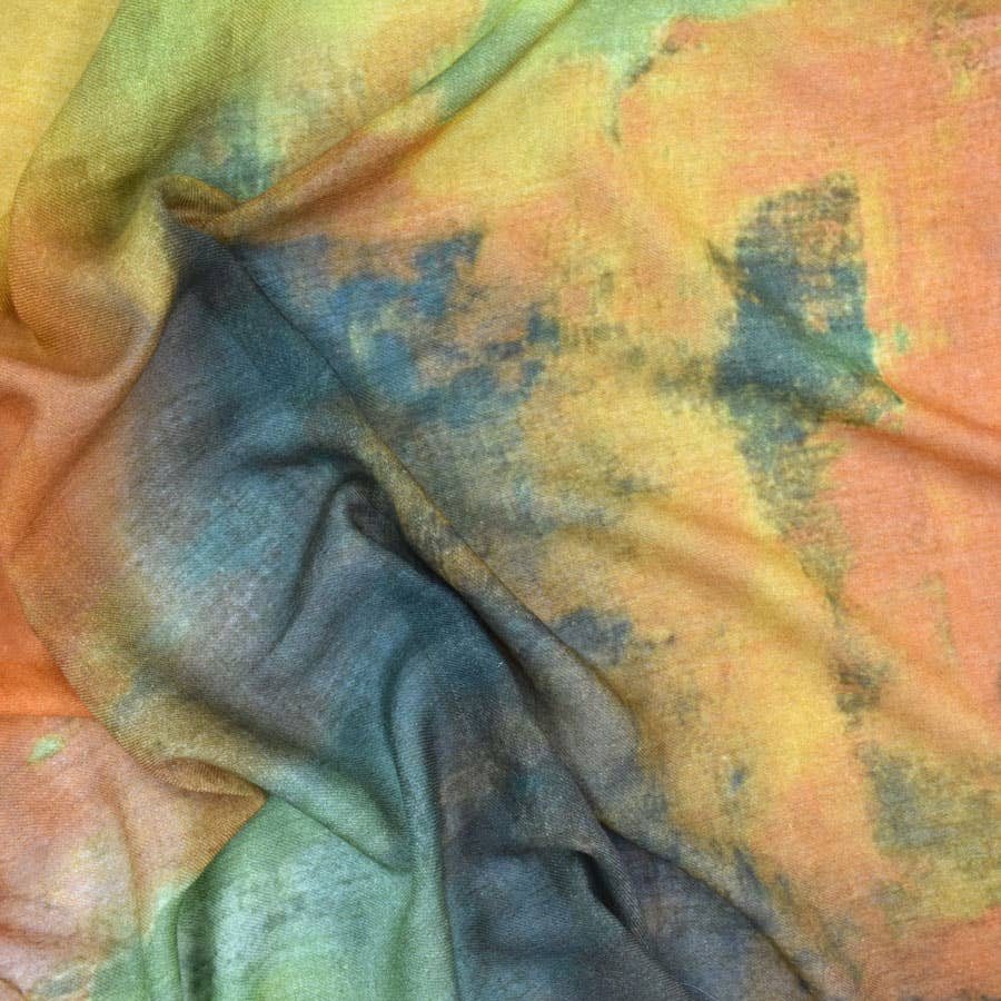 Landry Abstract Cotton Blend Scarf