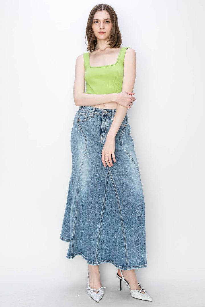 Denim Maxi Skirt