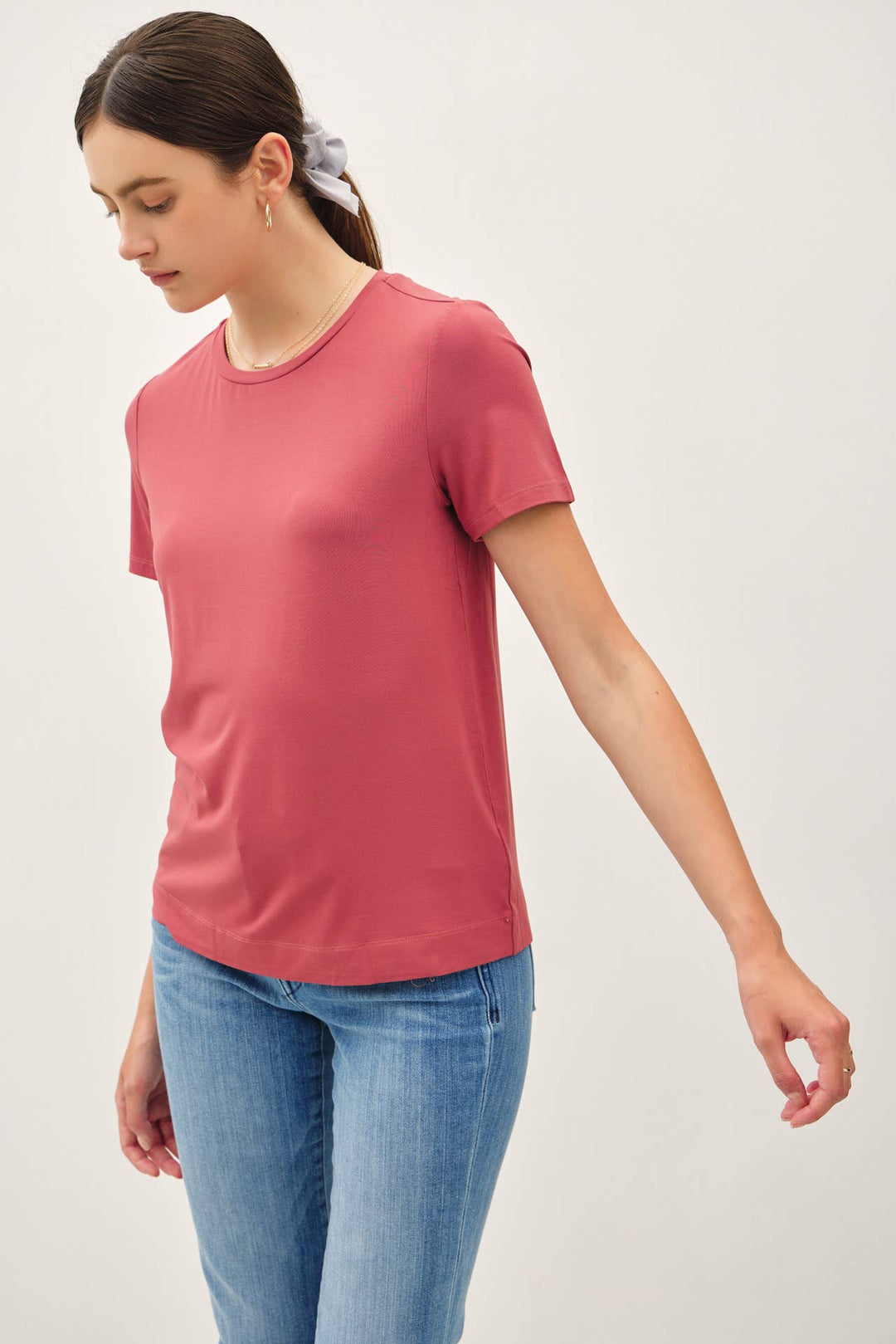 Bamboo/Modal Basic Round Neck T-Shirt