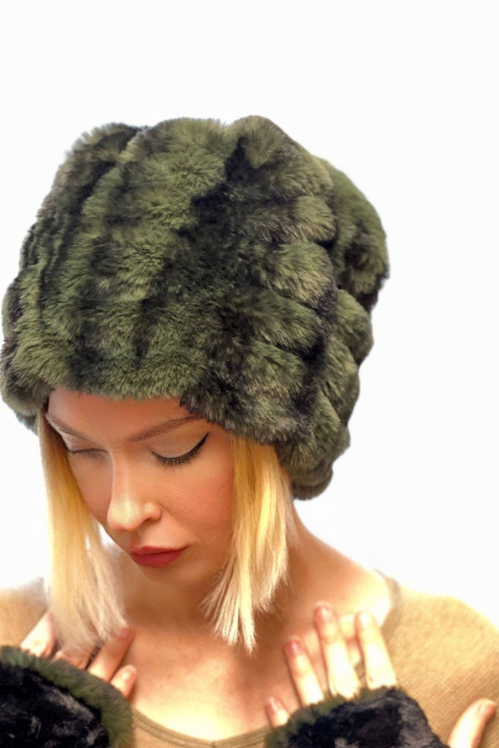 Royal Opulence Beanie Hat - Plush Faux Fur Hat