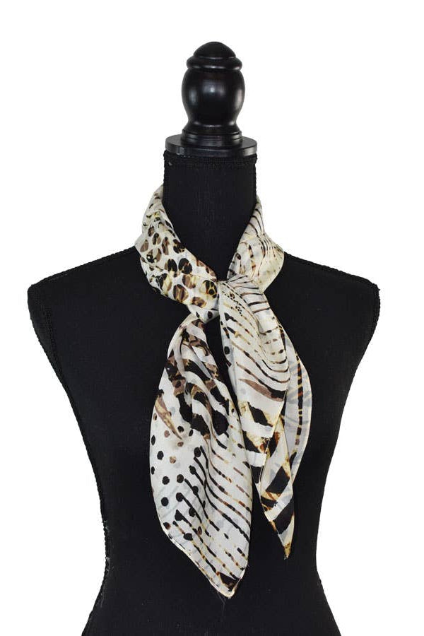 Tomlinson Geometric Circles Silk Square Scarf