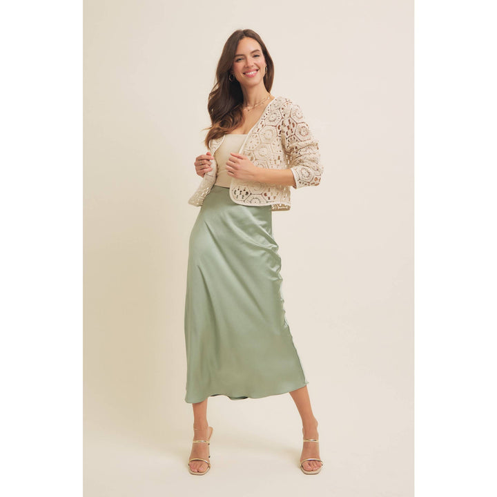 Open-Front Cotton Crochet Lightweight Cardigan