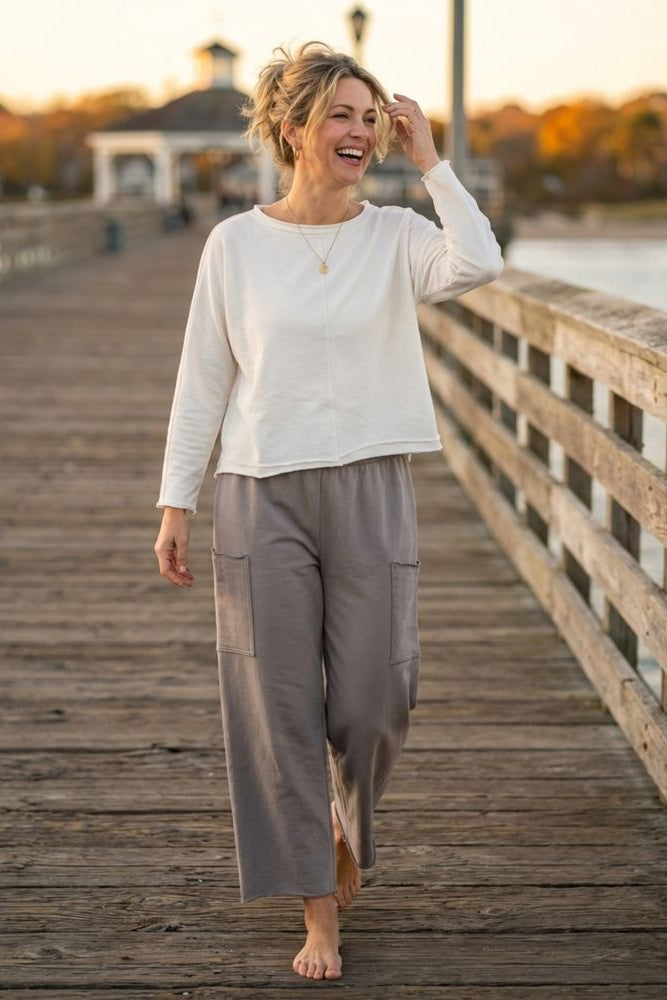 Ocean Front Terry Relaxed Roll Top