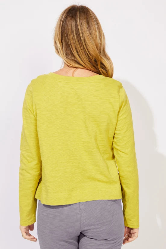 Cotton Slub Soft V Neck Tee
