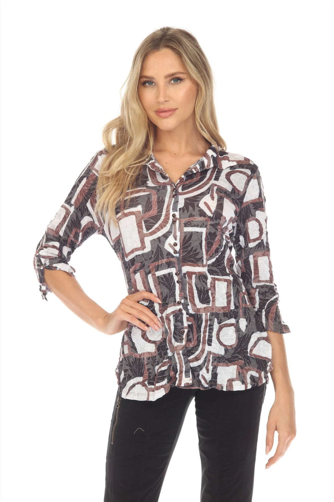 Mocha Muse Snap Front Shirt